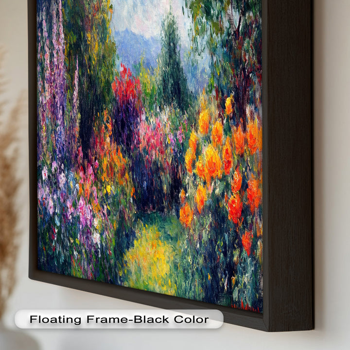 Sunlit Garden in Full Bloom – Impressionist Floral Oil Painting