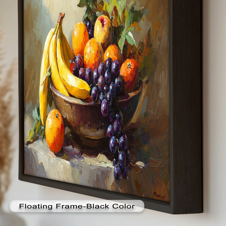 Banana & Grape Fruit Art – Kitchen Wall Oil Painting
