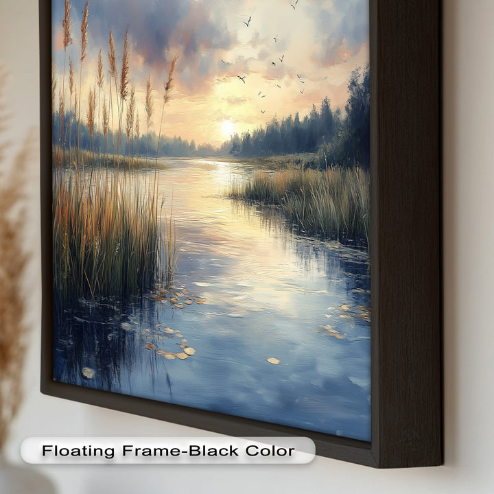 Lake Sunrise – Landscape Oil Painting