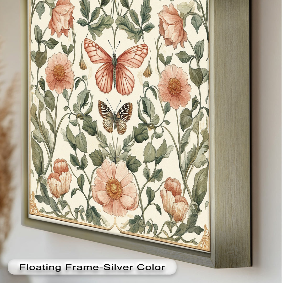 Whimsy in Bloom – Vintage Botanisches Ölgemälde