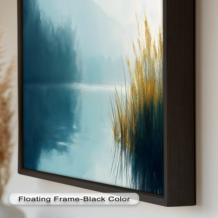 Misty Morning Landscape – Framed Nature Oil Painting