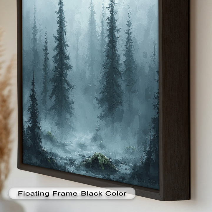 Misty Forest – Tranquil Nature Oil Painting