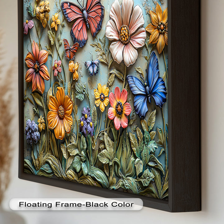 Vibrant Butterfly Flower – Textured Floral Oil Painting