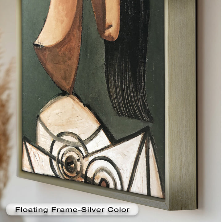 Serene Abstraction – Cubist Female Portrait Oil Painting