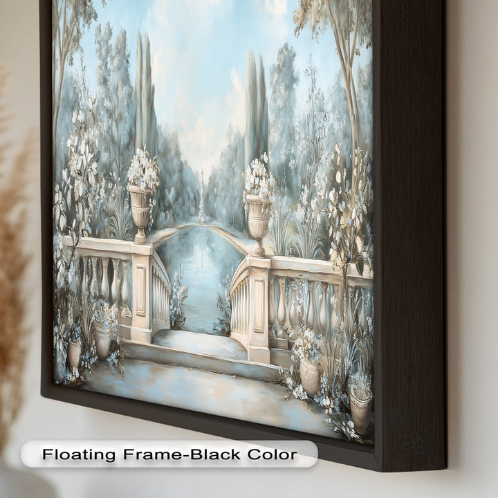 Tranquil Garden Terrace – Landscape Oil Painting