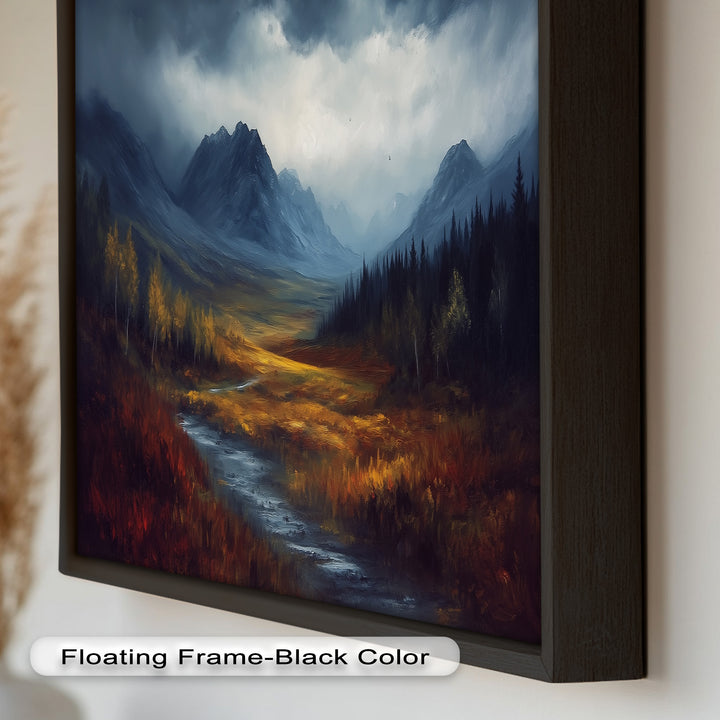 Stormy Valley Wall Art – Landscape Oil Painting