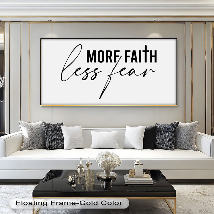 More Faith, Less Fear – Motivational Oil Painting