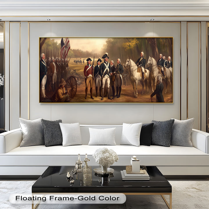 Revolutionary March – American Army Oil Painting
