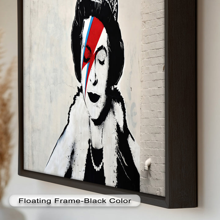 Royal Rebellion – Queen with Bowie Bolt Banksy Oil Painting