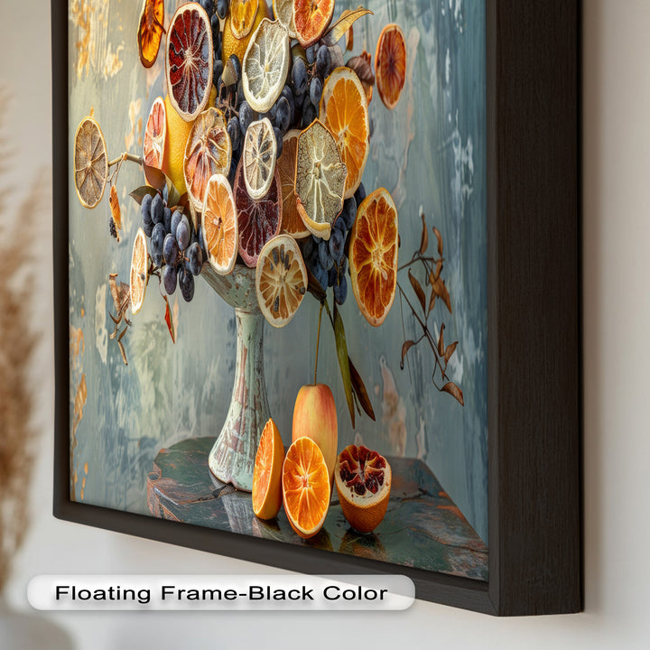 Grapes and Citrus Harmony – Decorative Still Life Food Painting
