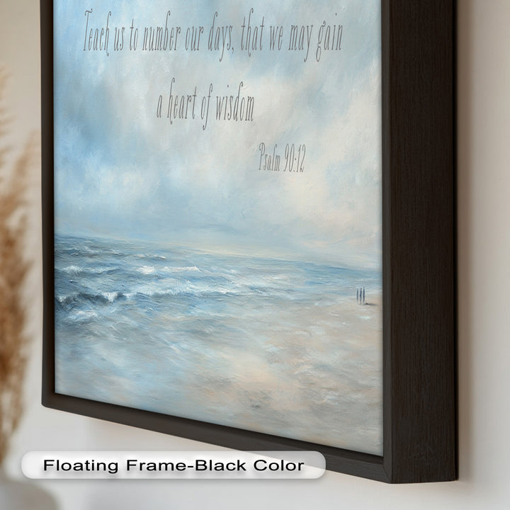 Psalm 90:12 – Heart of Wisdom Bible Verse Oil Painting