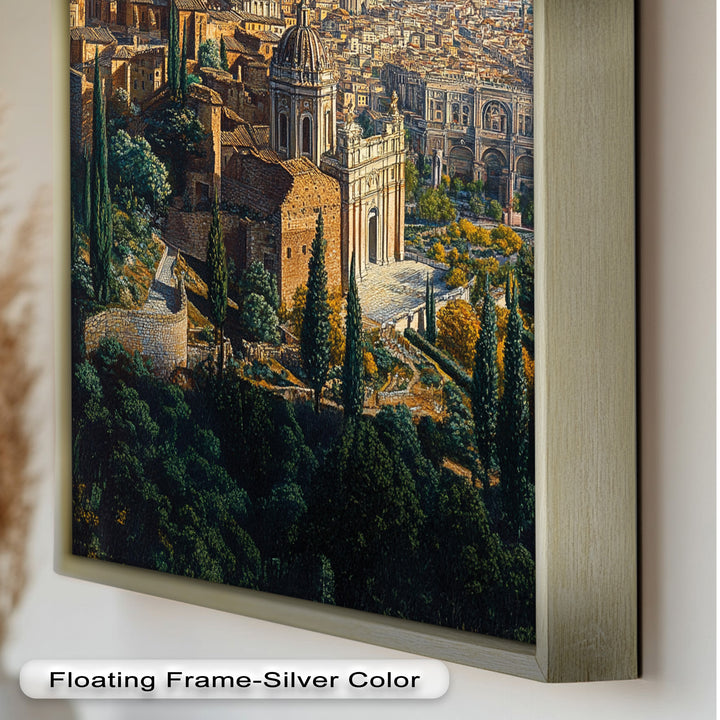 Sunlit Heights of Rome – Classical Cityscape Renaissance Oil Painting