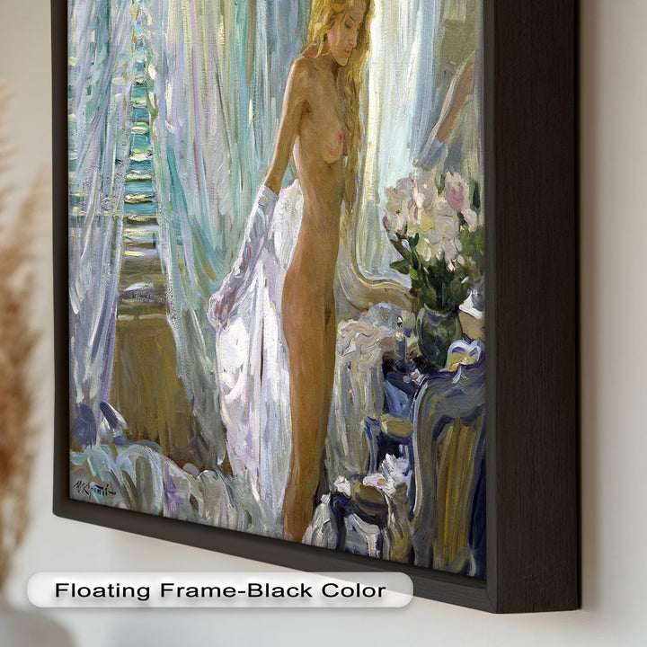 Whispers of Morning Light – Romantic Nude Interior Oil Painting
