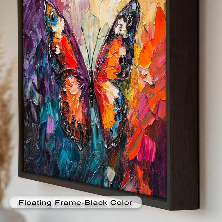 Radiant Butterfly in Blooming Spectrum - Animal Oil Painting