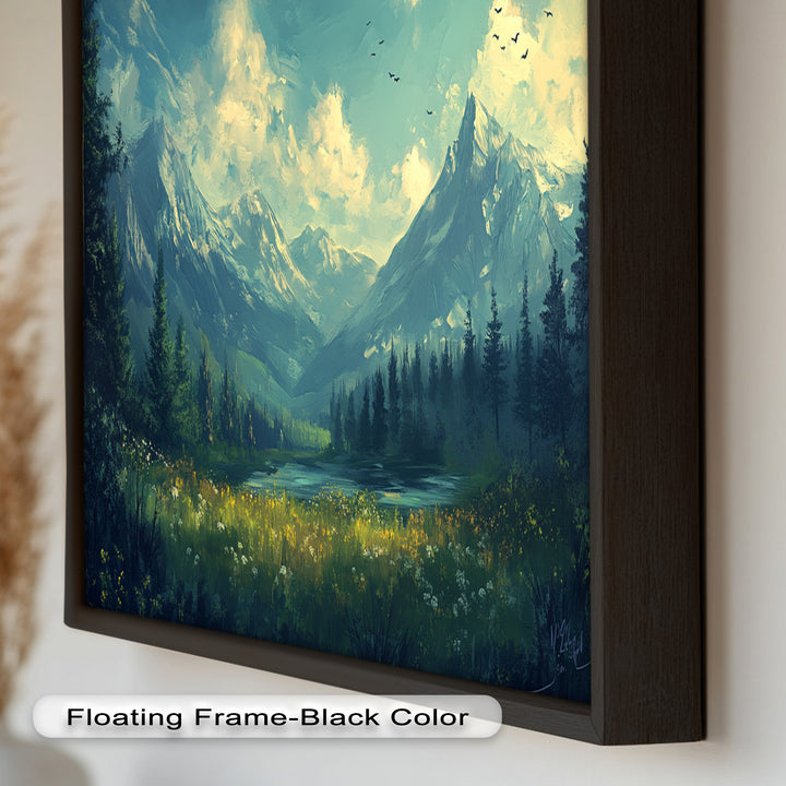 Mystic Mountain Solitude – Enchanting Landscape Oil Painting