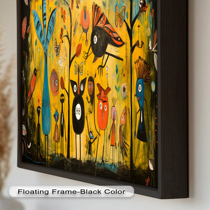 Whimsy in the Wild – Surreal Forest Creature Picasso Oil Painting