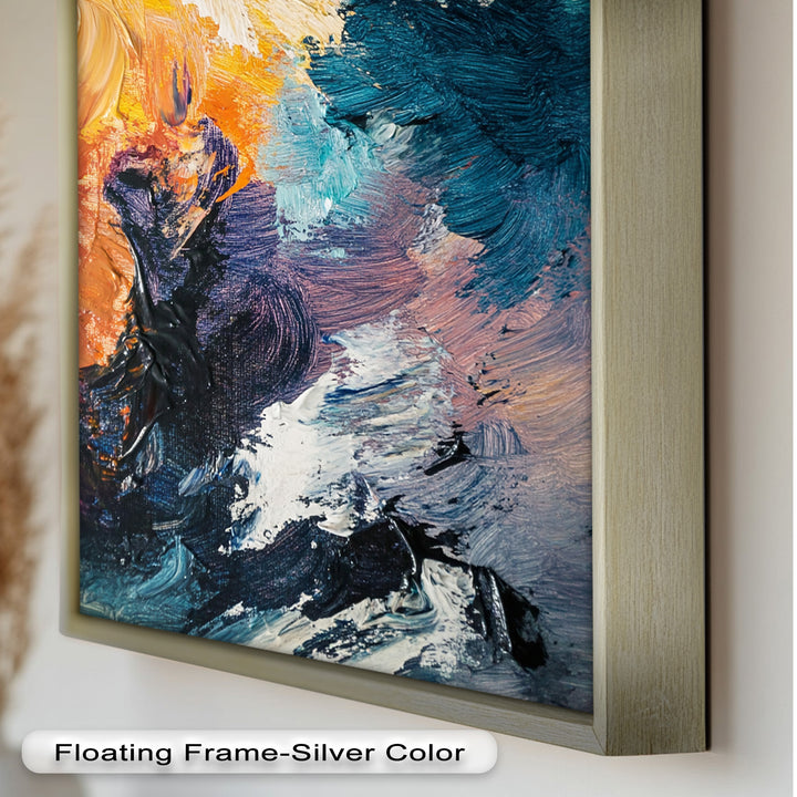 Tempest Awakening – Abstraktes Ölgemälde mit kräftiger Textur
