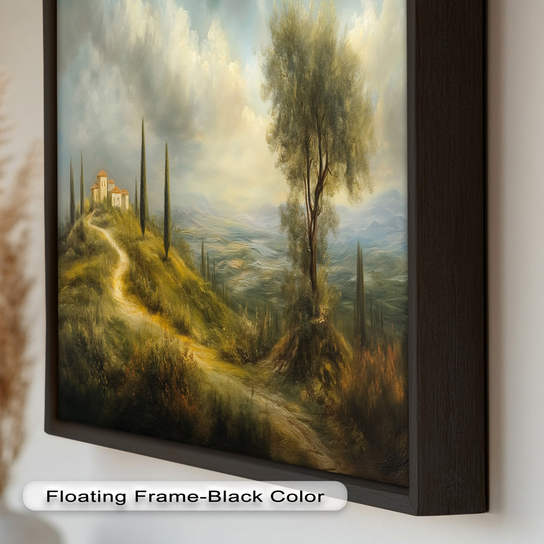Tuscan Hillside Wall Art – Landscape Oil Painting