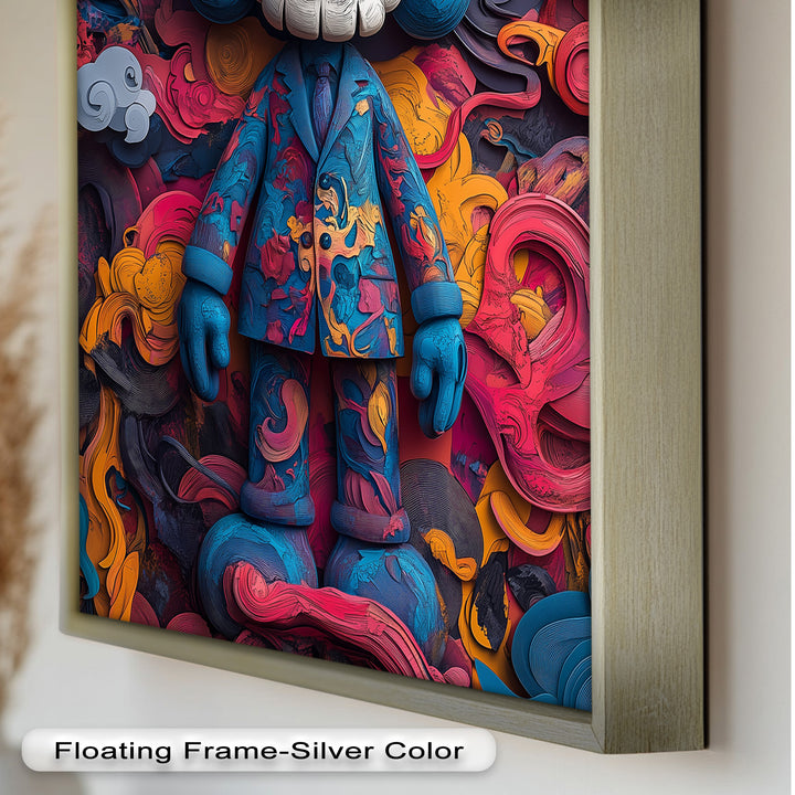 In Chaos gekleidet – KAWS Ölgemälde