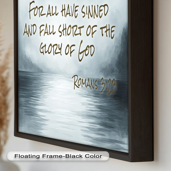 Romans 3:23 – Grace and Redemption Bible Verse Oil Painting