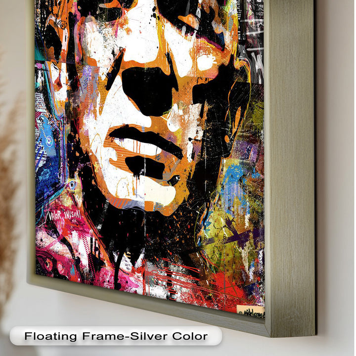 Abstract Urban Face Portrait Wall Art – Pop Art Oil Painting
