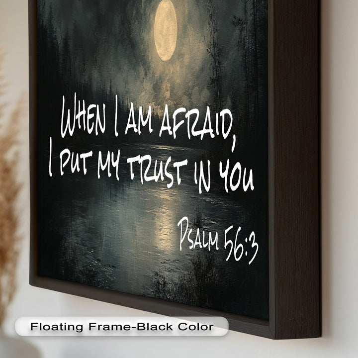 Psalm 56:3 – Trust in God Bible Verse Oil Painting