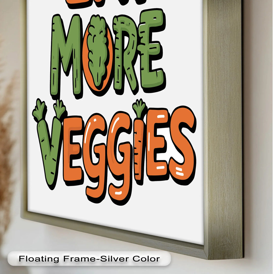 Eat More Veggies – Colorful Letters Oil Painting - MyPhotoStation