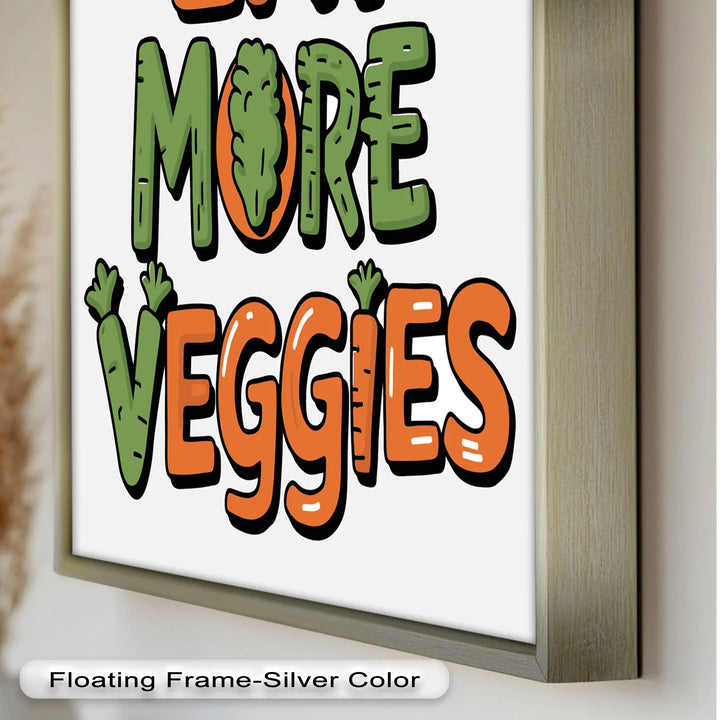 Eat More Veggies – Colorful Letters Oil Painting - MyPhotoStation