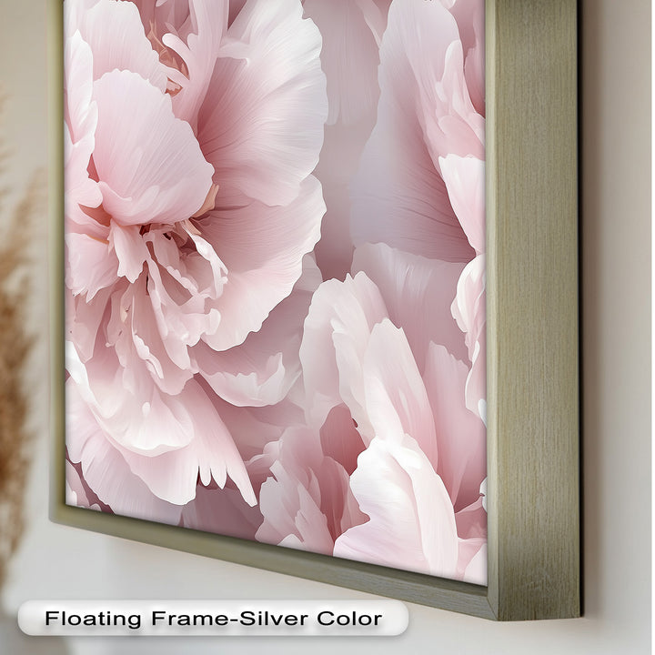 Blushing Petal Bloom – Soft Pink Peony Flower Oil Painting