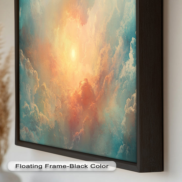 Abstract Sky and Sunlight – Framed Oil Painting