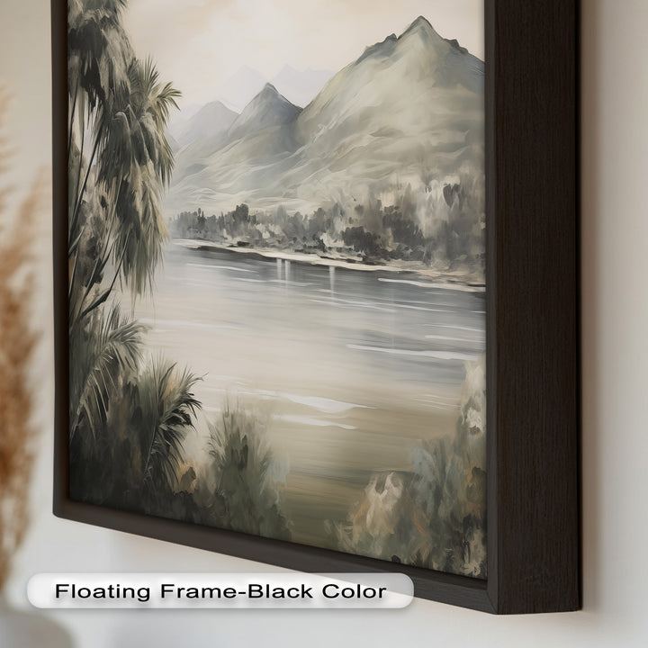 Tropische Flusslandschaft Wandkunst – Naturölgemälde