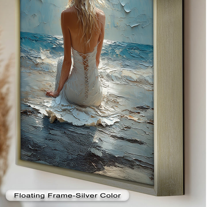 Whispers of the Tide – Serene Ocean Abstract Oil Painting