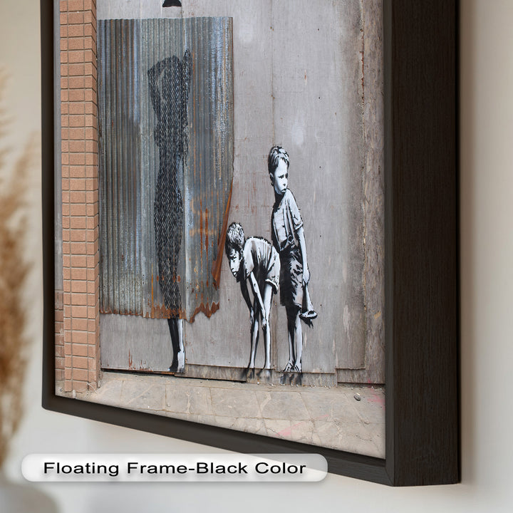Boys Looking Girl – Banksy Oil Painting