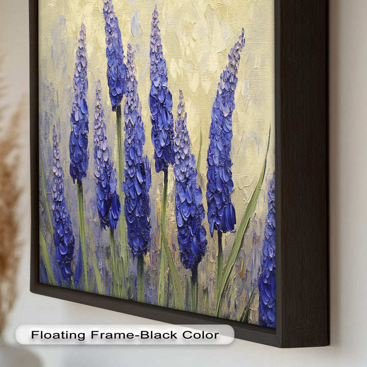 Lavender Spires in Bloom – Purple Blossom Flower Oil Painting