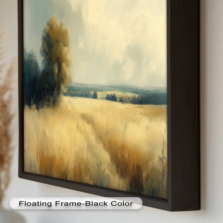 Golden Field Wandkunst – Landschaftsölgemälde