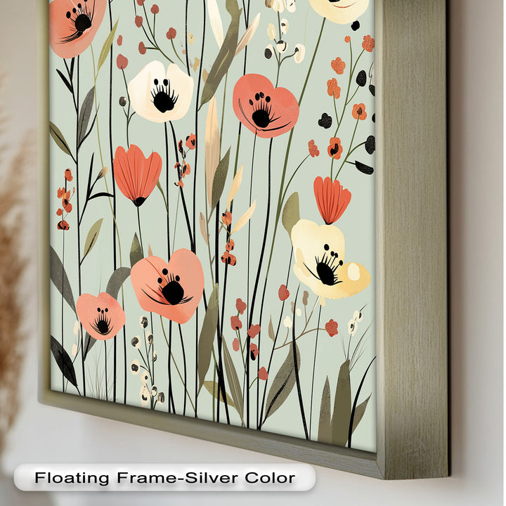 Wild Meadow Whispers – Boho Blumen Ölgemälde