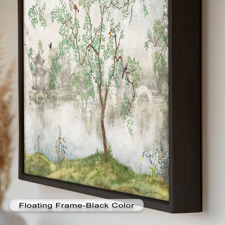 Chinoiserie-Baum – Elegantes orientalisches Ölgemälde