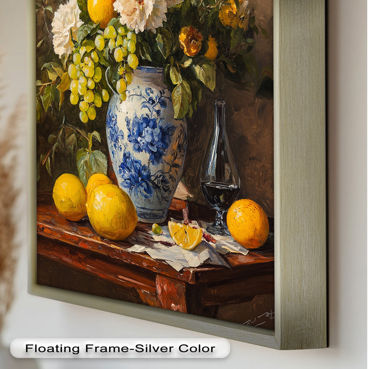 Fruit and Floral Still Life Wall Art – Floral Oil Painting