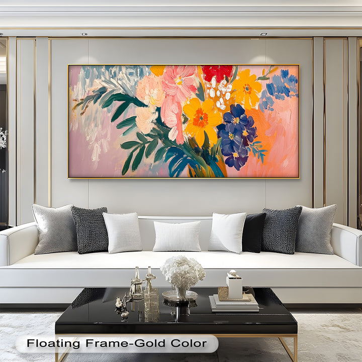 Boho Bloom – Fauvistisches Blumenölgemälde