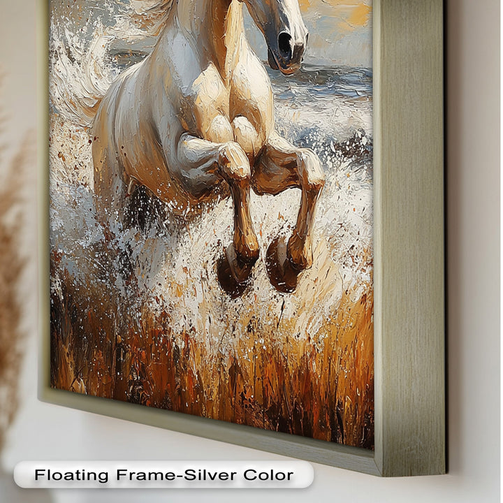 Spirit of the Wind – White Horse Oil Painting