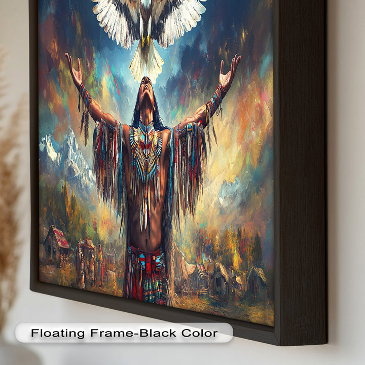 Call of the Sky – Native Ceremony Oil Painting