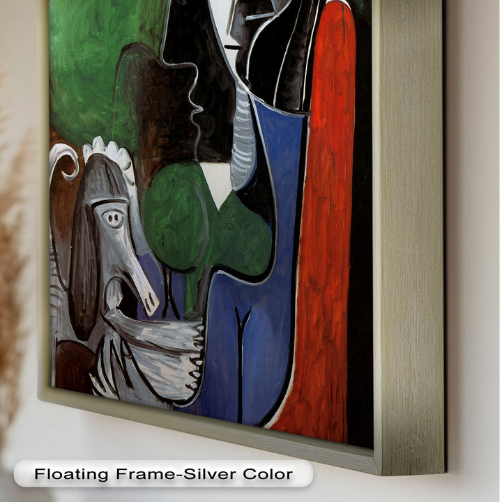 Lady with Poodle – Surreal Cubist Portrait Picasso Oil Painting