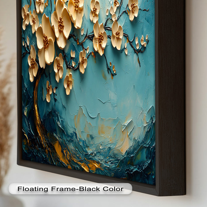 Golden Flowers – Botanical Oil Painting