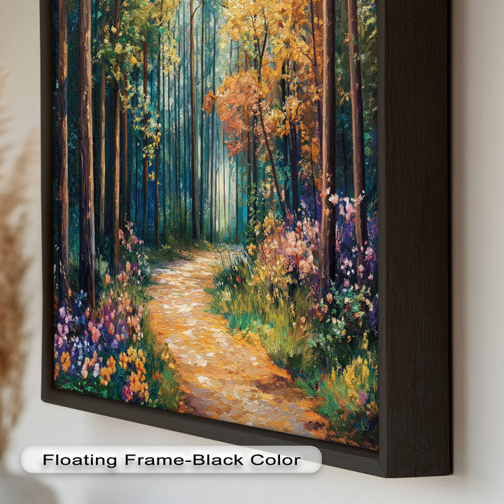 Colored Autumn Forest – Vibrant Oil Painting