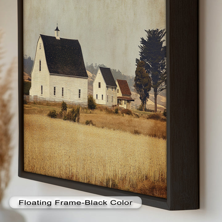 Farmhouse Landscape – Vintage Country Barn Oil Paintings