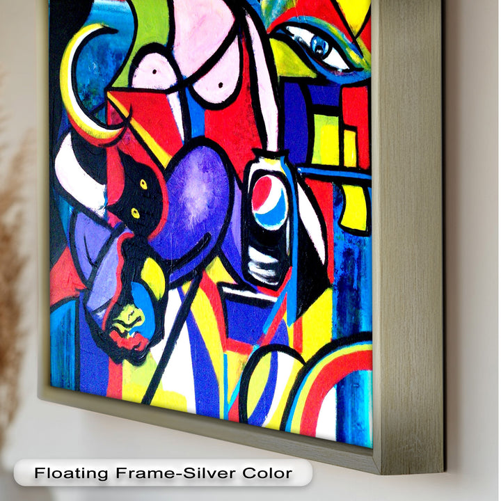 Bold Pepsi Pop Art Wall Art – Abstract Oil Painting