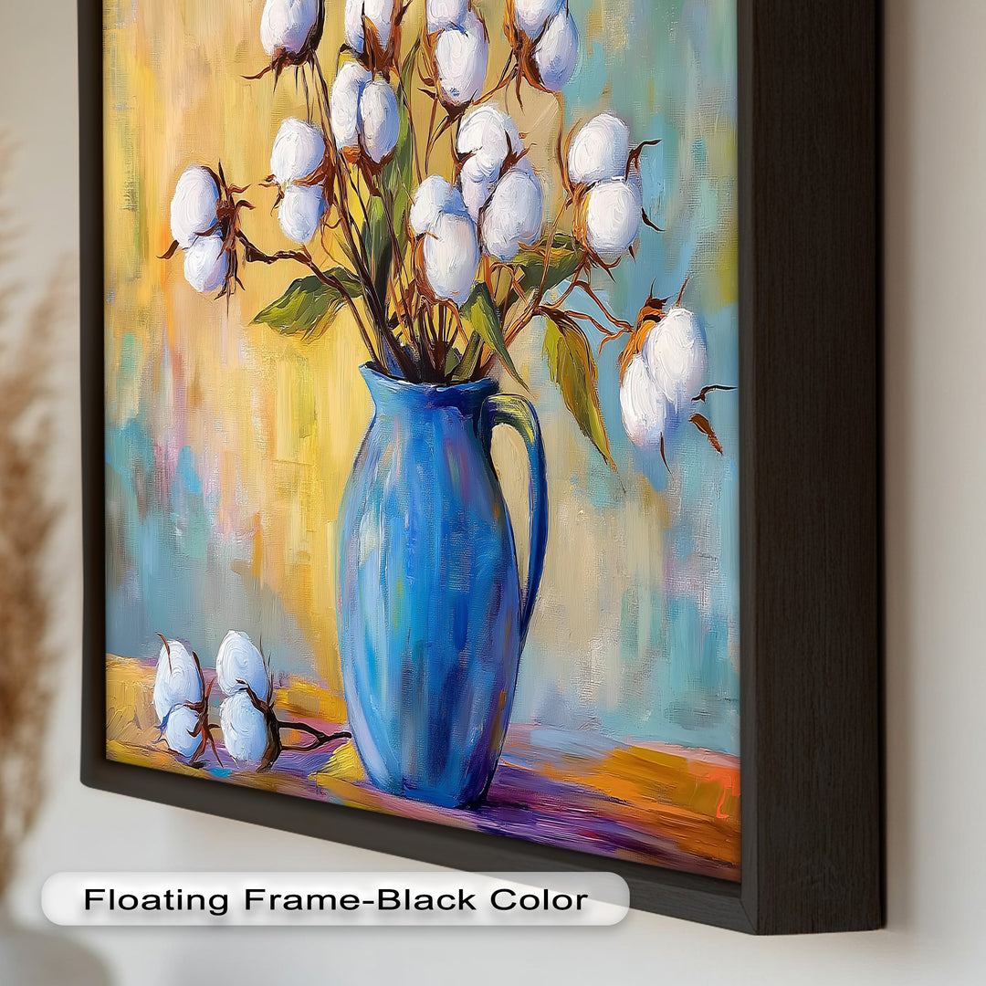 Blue Vase – Floral Oil Painting