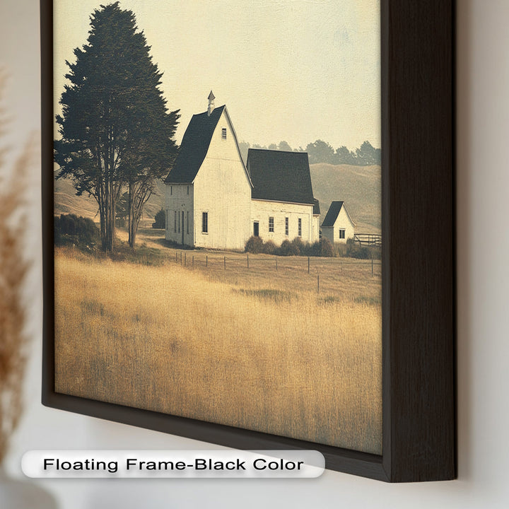 Golden Prairie Barn – Ölgemälde einer Bauernhauslandschaft