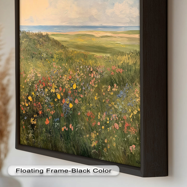 Seaside Meadow View – Landscape Oil Painting