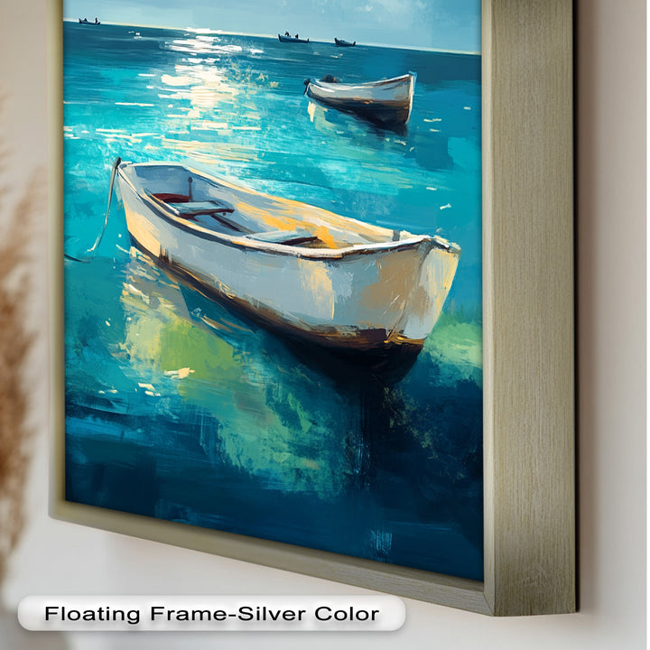 Still Waters at Sea – Boat Oil Painting